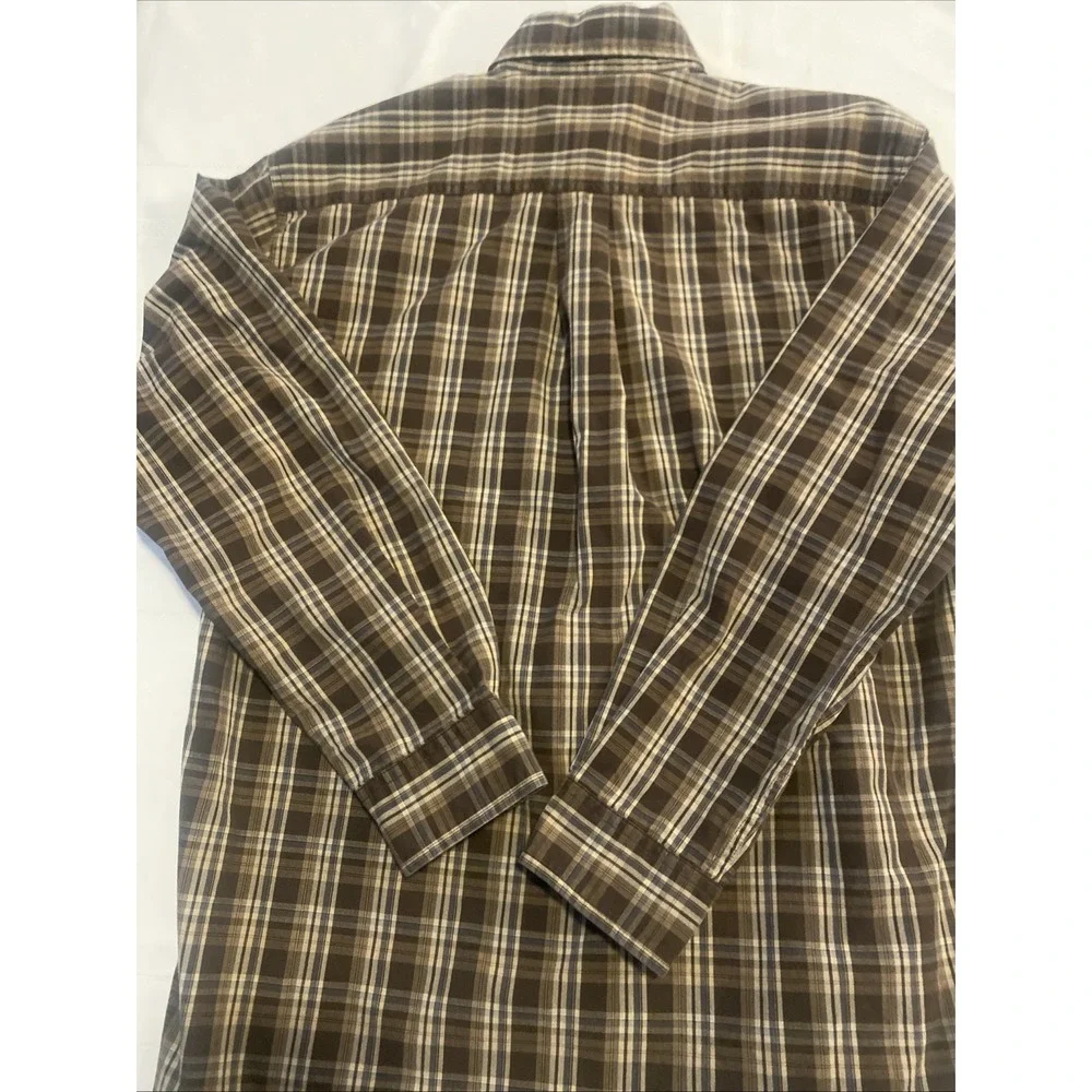 Carhartt Button Down Size Small Long Sleeve Shirt Brown Plaid - Picture 6 of 6